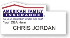 (image for) American Family Insurance White Shaped Badge