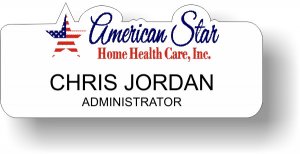 (image for) American Star Home Health Care White Shaped Badge