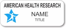 (image for) American Health Research White Round Corners Badge