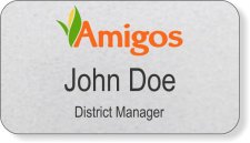 (image for) Amigos Silver Name Badge