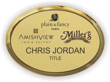 (image for) Amishview Inn & Suites 3 Logo New Badge Executive Gold Oval Badge