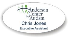 (image for) Anderson Center for Autism White Oval Badge