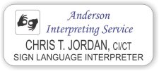 (image for) Anderson Interpreting Service White Badge