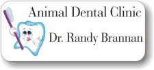 (image for) Animal Dental Clinic White Badge