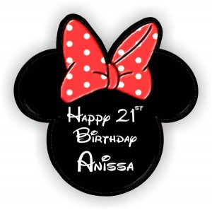 (image for) Anissa Eddy Shaped Other badge (Red Bow)