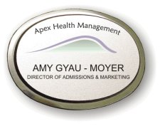 (image for) Apex Health Management Executive Oval Silver Badge