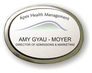 (image for) Apex Health Management Executive Oval Silver Badge