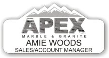 (image for) Apex Marble and Granite Shaped Badge
