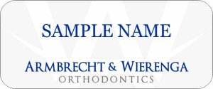 (image for) Armbrecht & Wierenga Orthodontics Standard White badge