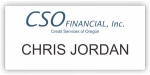 (image for) CSO Financial Credit Services of Oregon White Badge