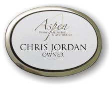 (image for) Aspen Family Medicine & Aesthetics Executive Oval Silver Badge