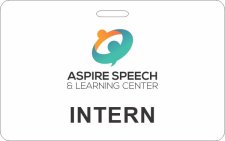 (image for) Aspire Speech & Learning Center - Intern ID Horizontal Badge