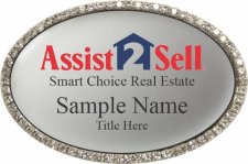 (image for) Assist-2-Sell Silver Oval Bling Badge - Smart Choice Real Estate