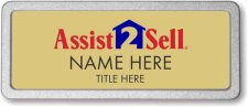 (image for) Assist-2-Sell Gold Prestige Badge with Pebbled Silver Frame