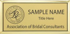(image for) Assoc. of Bridal Consultants Gold Executive Name Badge
