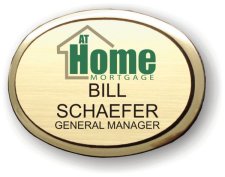(image for) AT Home Mortgage Executive Oval Gold Badge