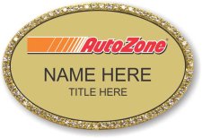 (image for) AutoZone Oval Gold Bling Badge