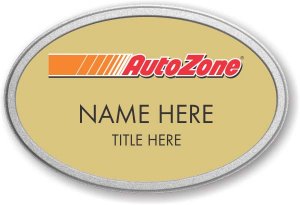 (image for) AutoZone Oval Gold Pebbled Frame Prestige Badge