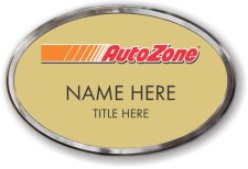 (image for) AutoZone Oval Gold Polished Frame Prestige Badge