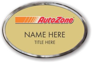 (image for) AutoZone Oval Gold Polished Frame Prestige Badge