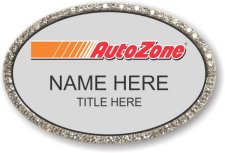 (image for) AutoZone Oval Silver Bling Badge