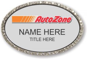 (image for) AutoZone Oval Silver Bling Badge