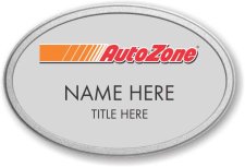 (image for) AutoZone Oval Silver Pebbled Frame Prestige Badge