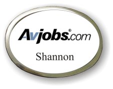 (image for) Avjobs.com Executive Oval White Badge