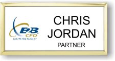 (image for) B2B CFO Executive White Gold Framed Badge