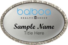 (image for) Balboa Realty Group Oval Silver Bling Badge