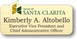 (image for) Bank of Santa Clarita Shaped Gold Badge