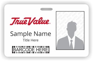 (image for) True Value Horizontal Barcode ID Badge