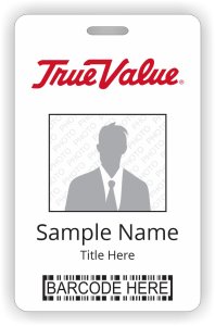 (image for) True Value Vertical Barcode ID Badge