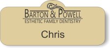 (image for) Barton & Powell Shaped Gold Badge