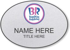 (image for) Baskin Robbins Oval Silver Badge