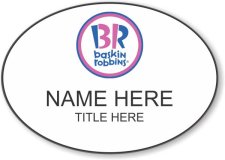 (image for) Baskin Robbins Oval White Badge