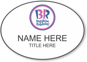 (image for) Baskin Robbins Oval White Badge