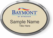 (image for) Baymont Inn & Suites Beige Oval Executive Silver Framed Badge