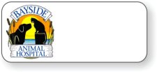 (image for) Bayside Animal Hospital White Logo Only Badge
