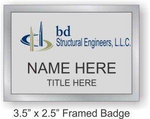 (image for) bd Structural Engineers Framed Silver Badge 3.5X2.5