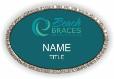 (image for) Beach Braces Oval Bling Silver Other badge