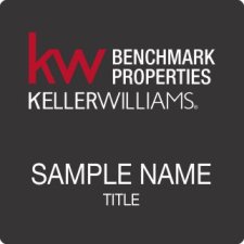 (image for) Keller Williams Benchmark Properties Black Square Badge