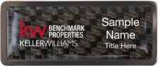 (image for) Keller Williams Benchmark Properties Black Chrome Carbon Insert Badge