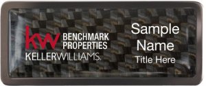 (image for) Keller Williams Benchmark Properties Black Chrome Carbon Insert Badge