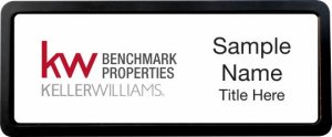 (image for) Keller Williams Benchmark Properties Prestige Black Anodized White Badge