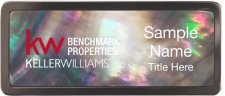 (image for) Keller Williams Benchmark Properties Black Chrome Black Mother of Pearl Badge