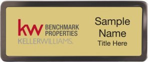 (image for) Keller Williams Benchmark Properties Black Chrome Gold Badge