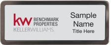 (image for) Keller Williams Benchmark Properties Black Chrome Silver Badge