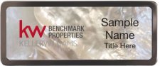 (image for) Keller Williams Benchmark Properties Black Chrome White Mother of Pearl Badge