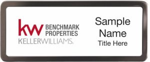 (image for) Keller Williams Benchmark Properties Black Chrome White Badge